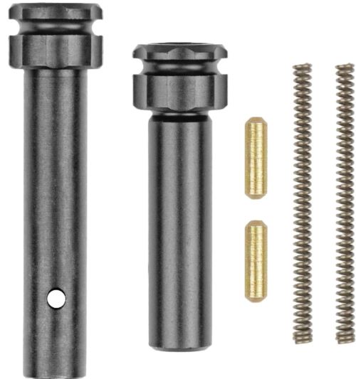 Metal firearm pins, brass inserts, and coil springs