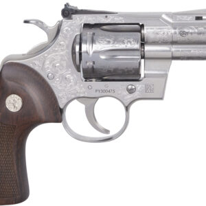 Colt Python Engraved .357 Magnum Revolver, 3" Barrel, Semi-Bright Stainless, 6 Round
