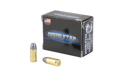 DoubleTap Ammunition box with two handgun cartridges