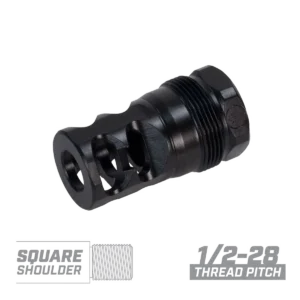 Primary Weapons Systems FRC 2-Port Compensator 1/2×28, Flat Shoulder, Black Nitride