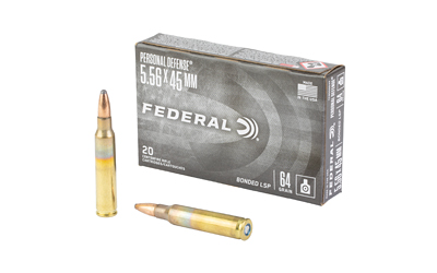 Federal 5.56x45mm ammunition box with two cartridges