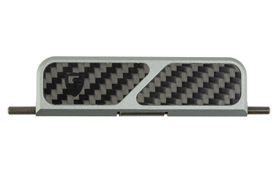 Carbon fiber folding knife with gray metal handle