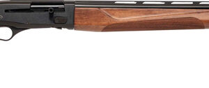 Side view of a wood-stock semi-automatic shotgun