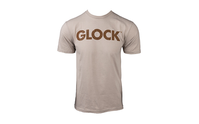 Tan T-shirt with brown GLOCK logo