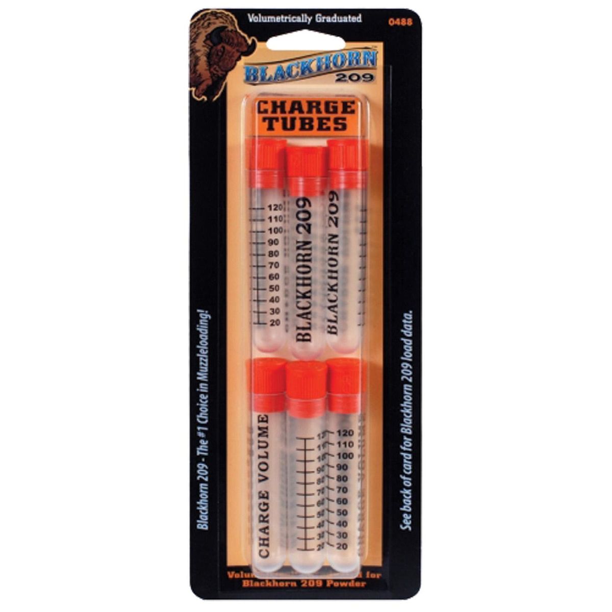 Blackhorn 209 volumetric charge tubes in retail packaging