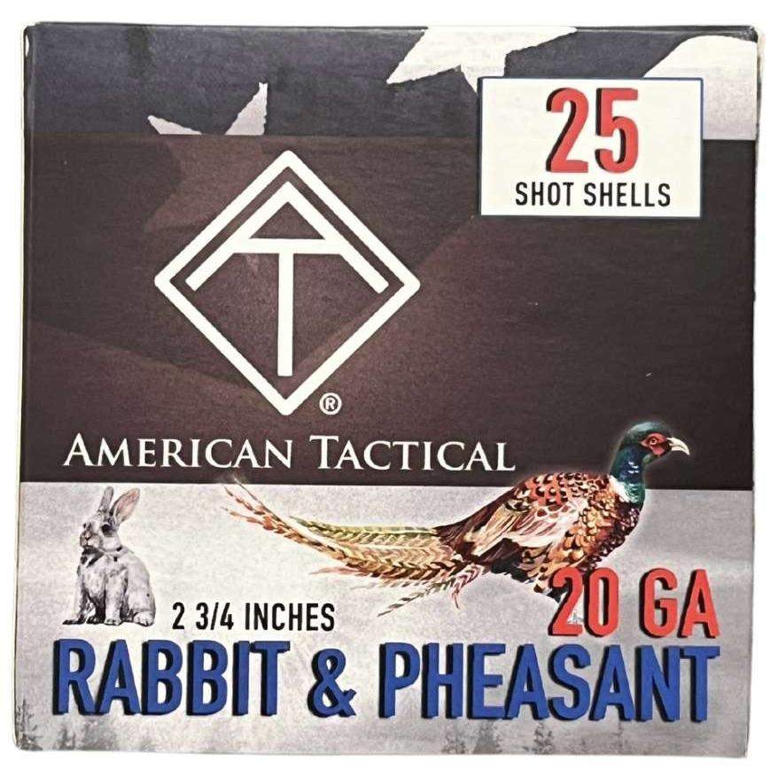 American Tactical 20-gauge rabbit and pheasant shotgun shell box
