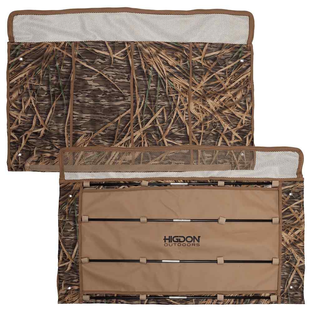 Camouflage folding hunting blind panels with mesh windows