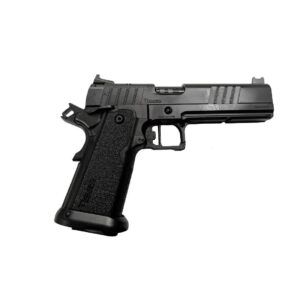 Black Tisas semi-automatic handgun on white background