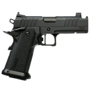 Black Tisas 1911-style semi-automatic pistol on white background