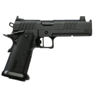 Black Tisas 1911-style semi-automatic pistol on white background
