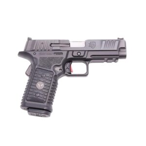 Black Wilson Combat semi-automatic handgun on white background