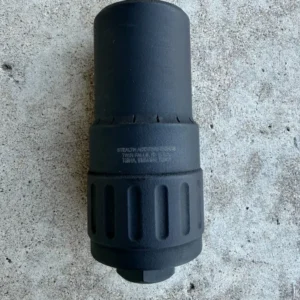 Stealth Additive Works Tisha 9mm Suppressor, Titanium, 1/2x28 Direct Thread, Black