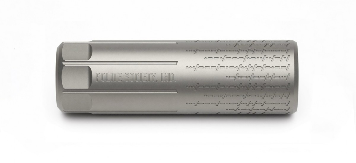 Polite Society Temperance .22 Silencer, Titanium, 1/2x28 Direct Thread, 3 oz