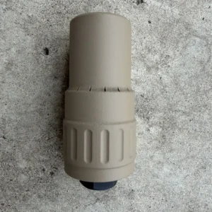 Stealth Additive Works Tisha 9mm Suppressor, Titanium, 1/2x28 Direct Thread, FDE