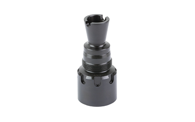 Black metal cylindrical mechanical component on white background