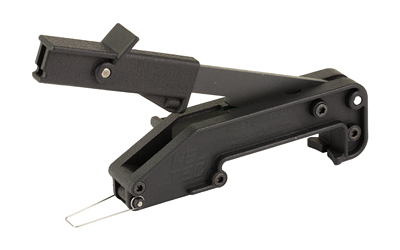 Black folding pistol arm brace with adjustable strut