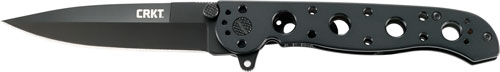 Black CRKT folding knife with perforated handle