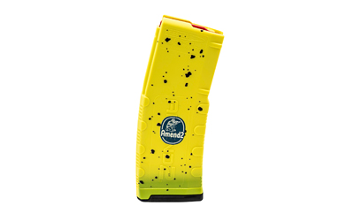 Yellow Amendoz detergent bottle with black speckles