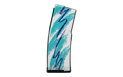 Teal and purple zigzag patterned sports sock