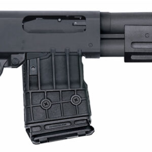 Black tactical semi-automatic shotgun with detachable magazine