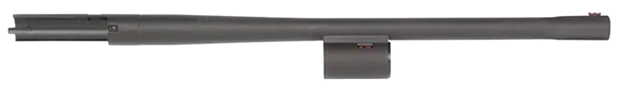 Black firearm barrel assembly with gas block