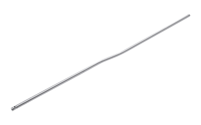 Long silver metal rod on white background