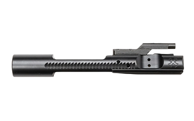 Black AR-style rifle bolt carrier group on white background