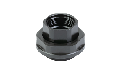 Black threaded plastic cable gland fitting
