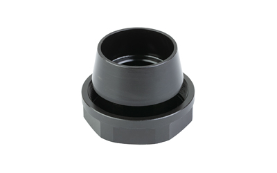 Black plastic threaded pipe adapter fitting