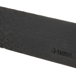 Black rubber bicycle handlebar grip with textured pattern